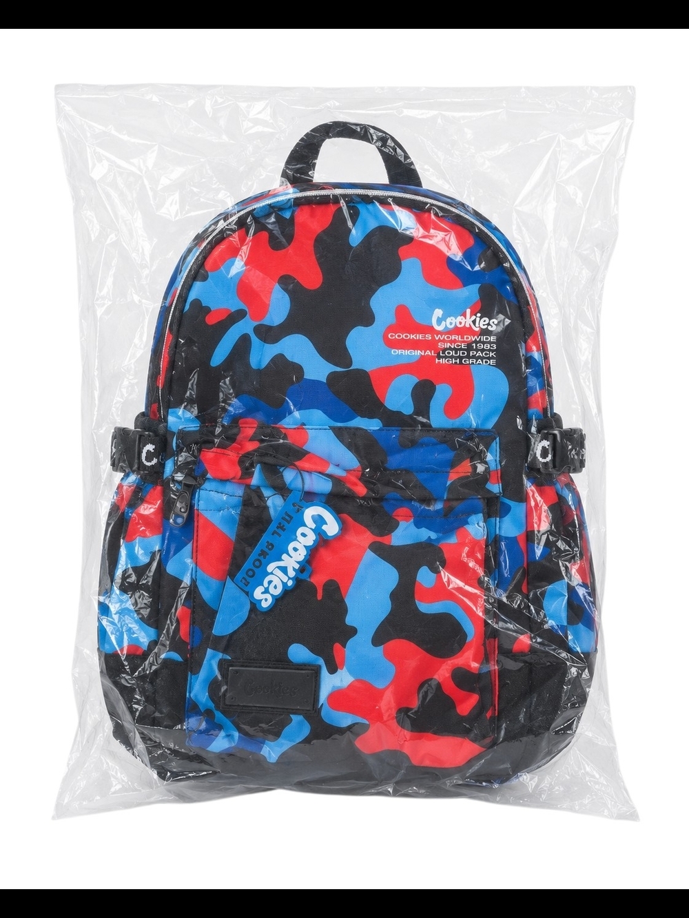 Cookies SF Off The Grid Blue Camo Smell Proof Backpack NWT